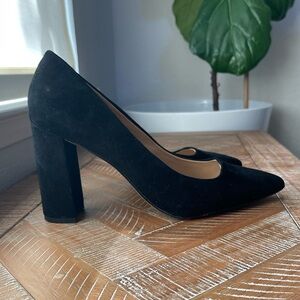 Banana Republic Black suede Block Heels